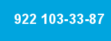 922 103-33-87 922 103-33-87